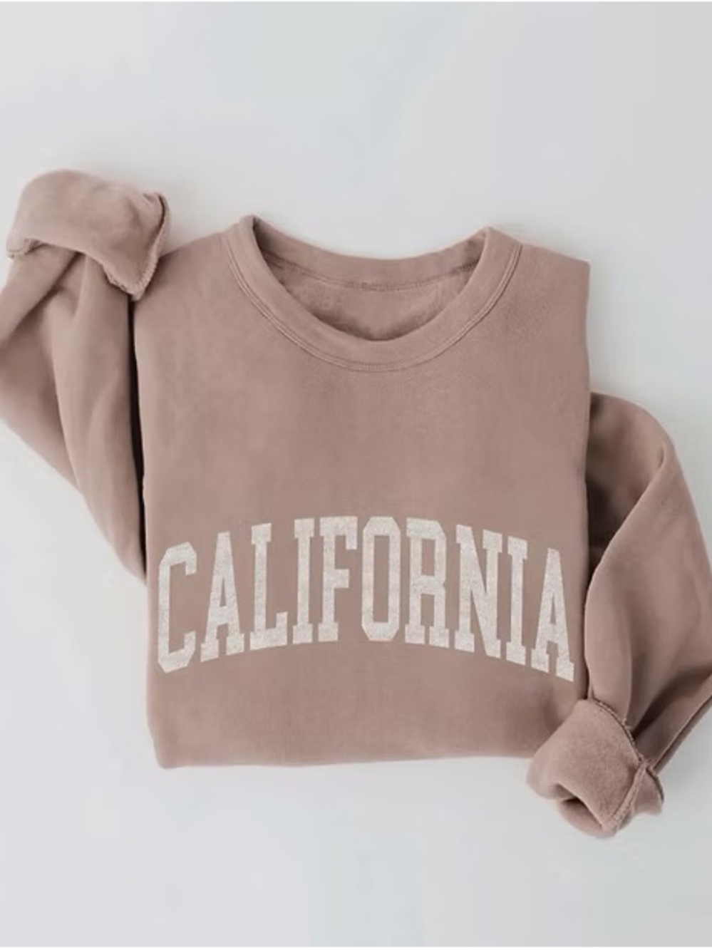 California Crewneck Sweater - Mauve Dust